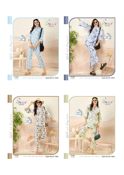 Fiza Belly Rayon 24Kg Co Ord Set Manufacturer India