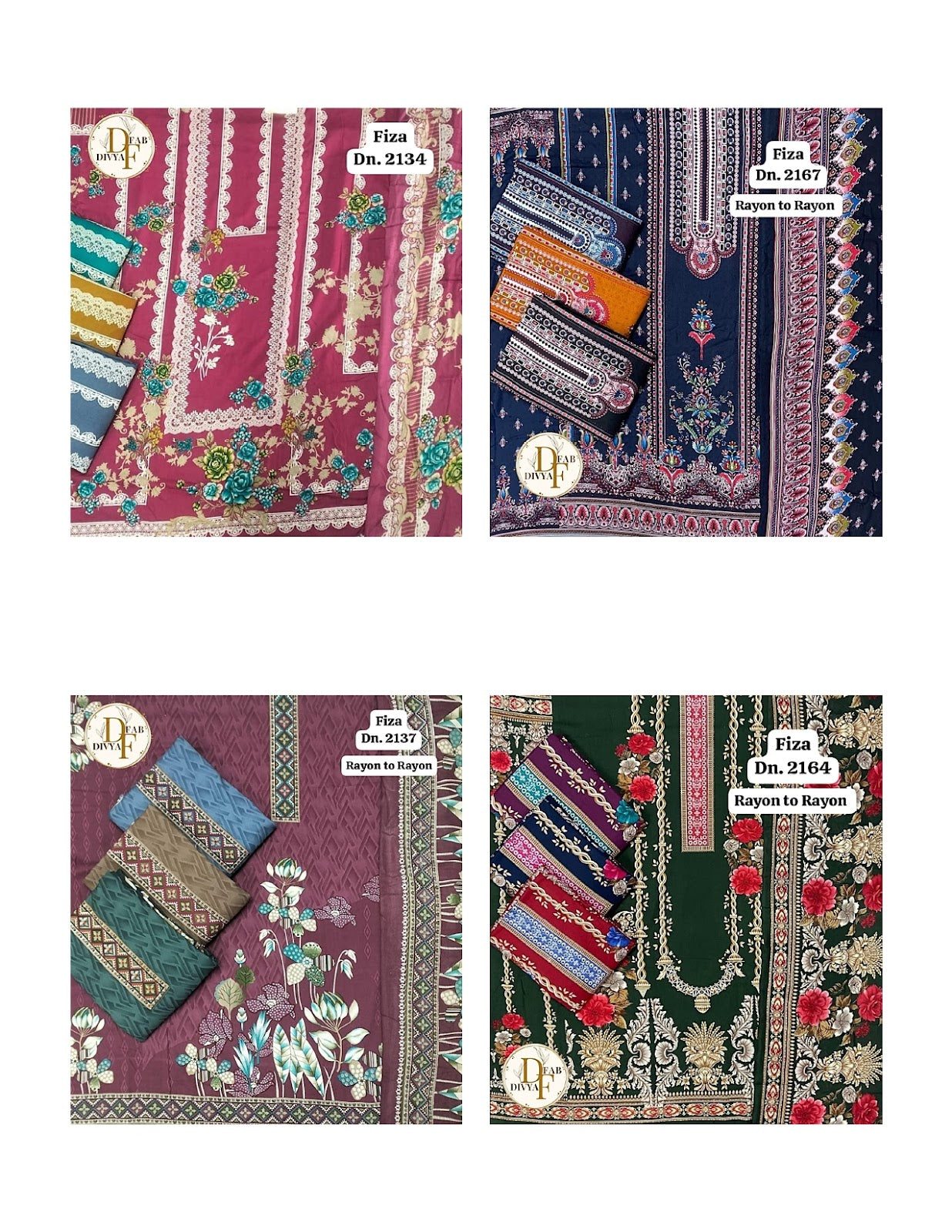 Fiza Divya Rayon Viscose Salwar Suits Wholesaler Gujarat