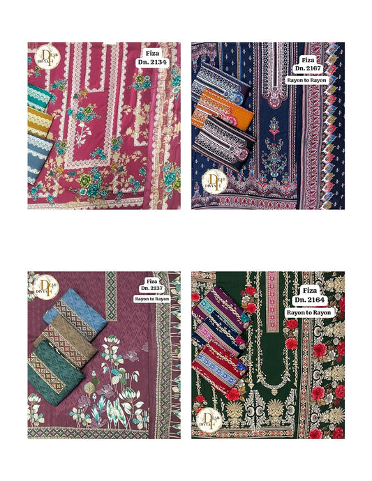 Fiza Divya Rayon Viscose Salwar Suits Wholesaler Gujarat