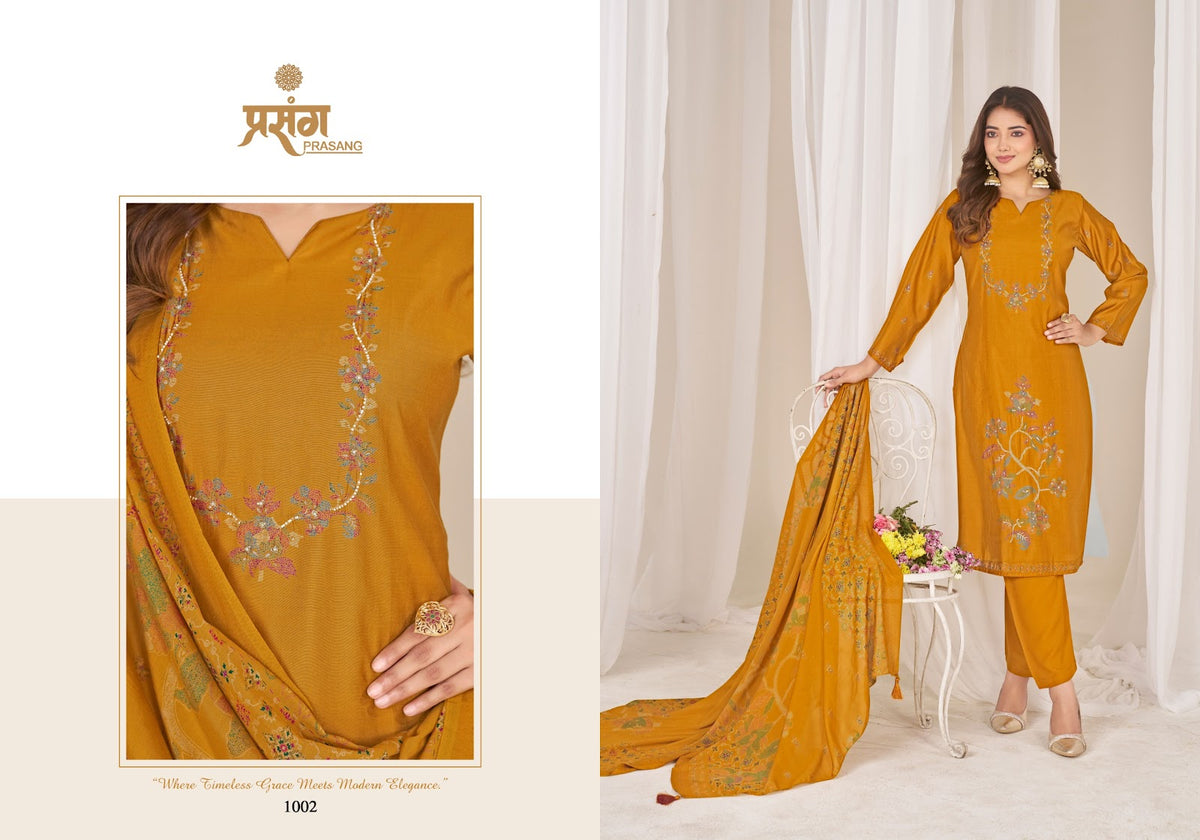Fiza Ras Prasang Muslin Pant Style Suits Wholesaler Gujarat