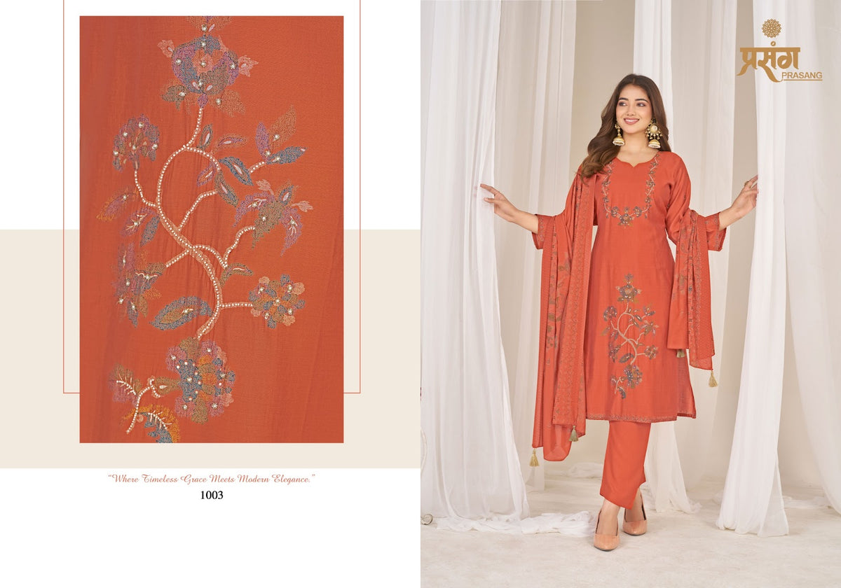 Fiza Ras Prasang Muslin Pant Style Suits Wholesaler Gujarat