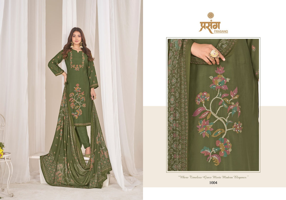 Fiza Ras Prasang Muslin Pant Style Suits Wholesaler Gujarat