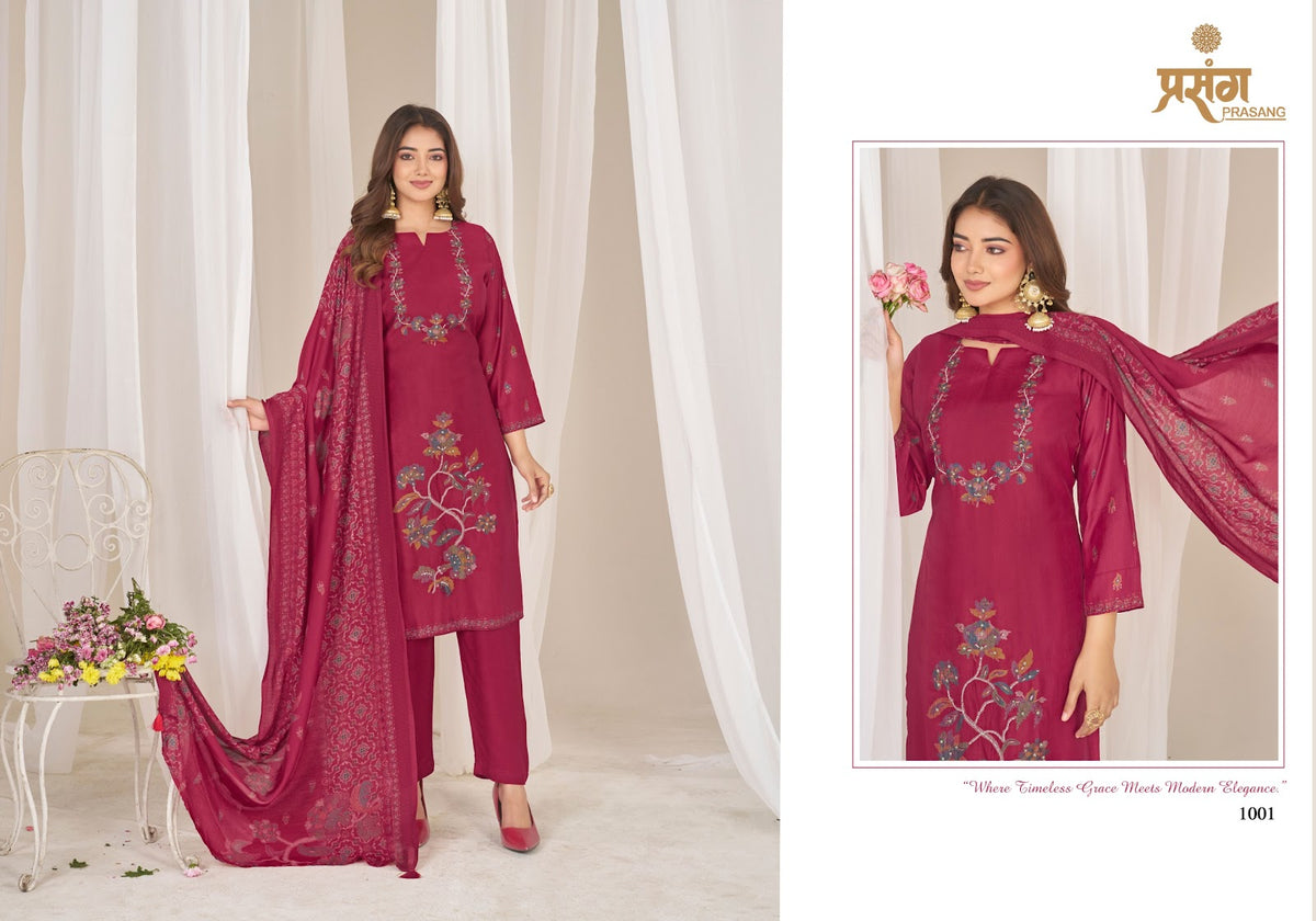 Fiza Ras Prasang Muslin Pant Style Suits Wholesaler Gujarat