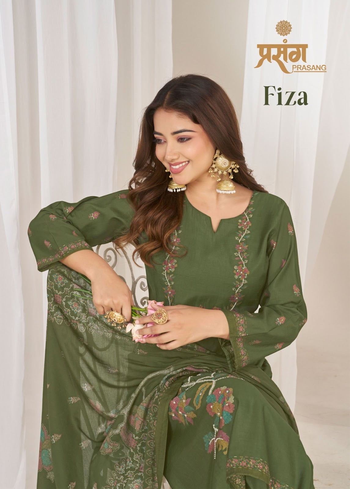 Fiza Ras Prasang Muslin Pant Style Suits Wholesaler Gujarat