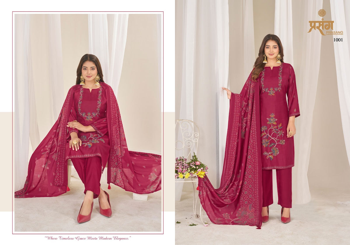 Fiza Ras Prasang Muslin Pant Style Suits Wholesaler Gujarat