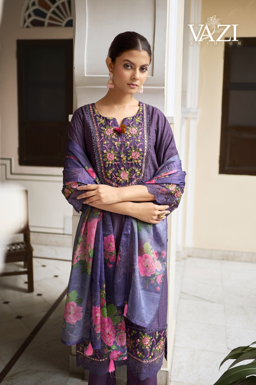 Fiza Vazi Fashion Pure Viscose Readymade Pant Style Suits Exporter Ahmedabad