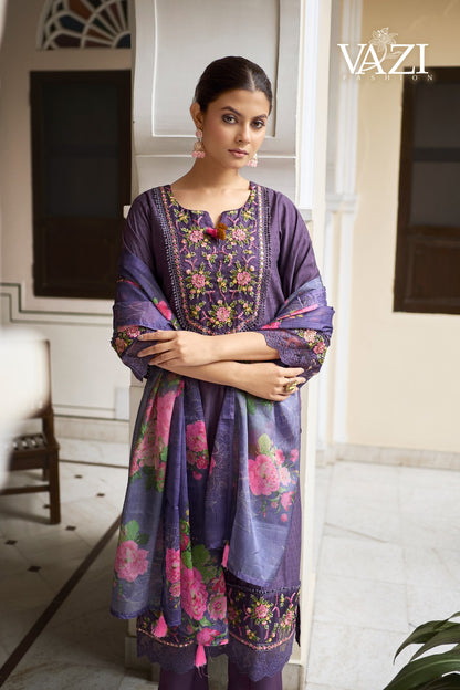 Fiza Vazi Fashion Pure Viscose Readymade Pant Style Suits Exporter Ahmedabad