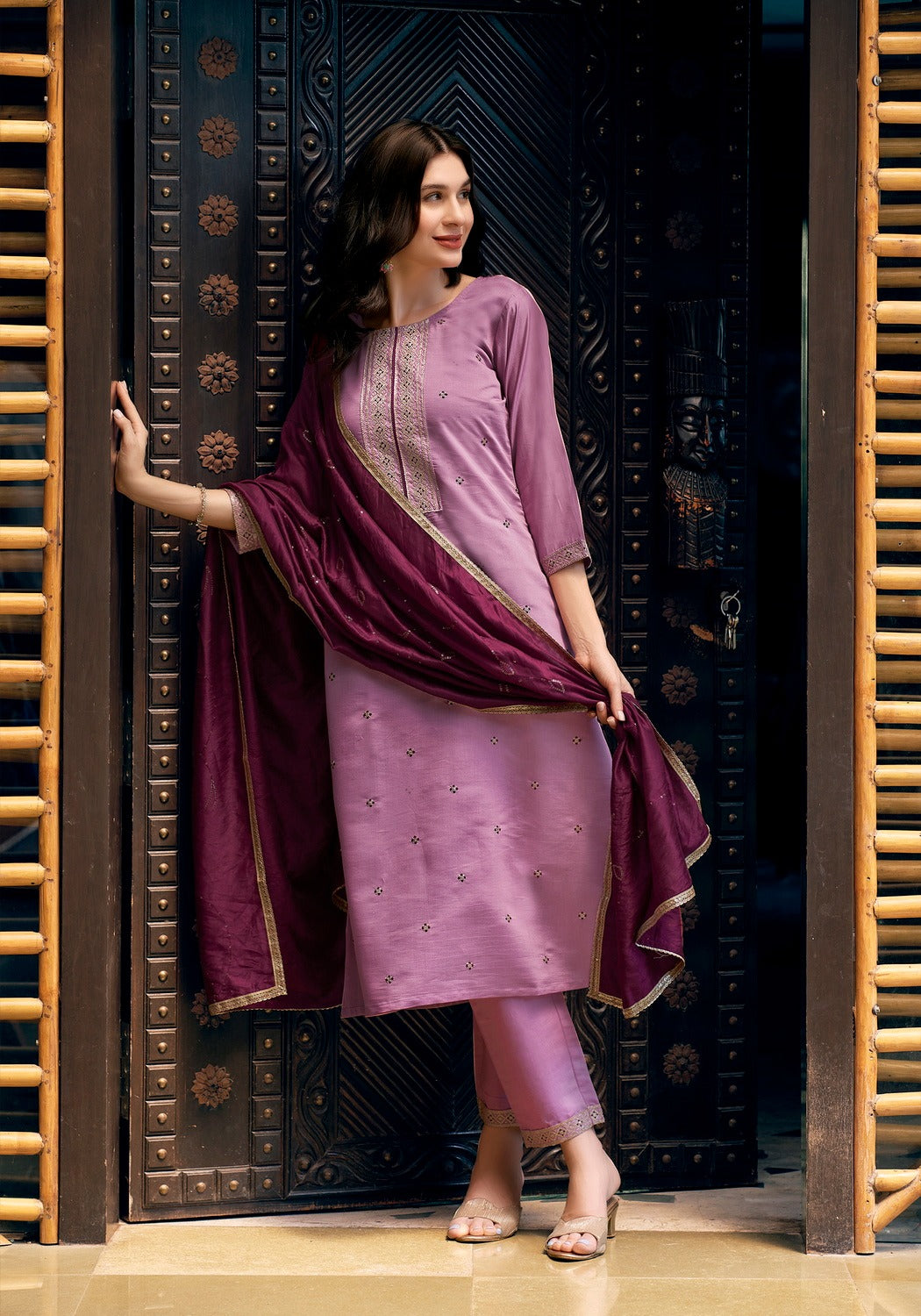 Fiza Vol 1-Vaniska Colour Pix Roman Silk Readymade Pant Style Suits Exporter India