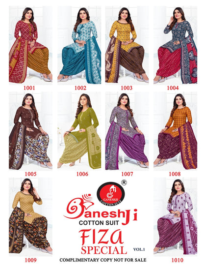 Fiza Vol 1 Ganeshji Cotton Dress Material Exporter Gujarat
