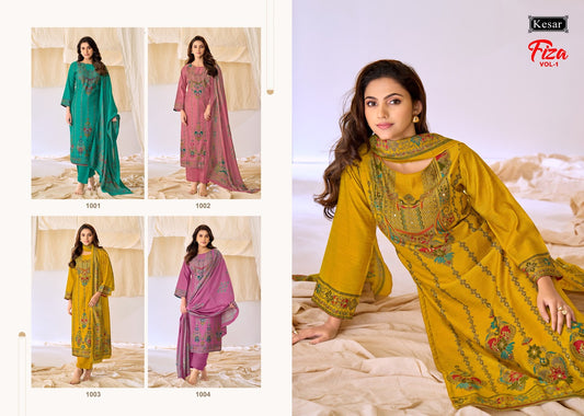 Fiza Vol 1 Kesar Gadwal Silk Karachi Salwar Suits Wholesaler Ahmedabad