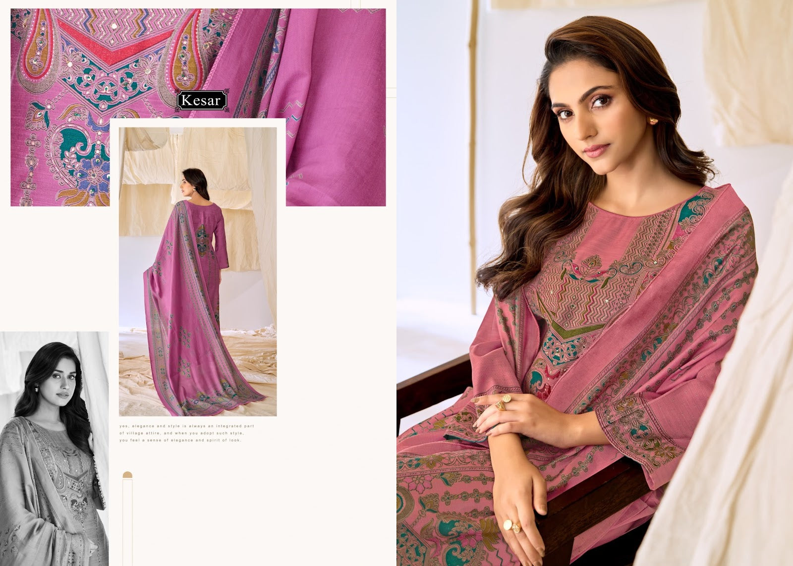 Fiza Vol 1 Kesar Gadwal Silk Karachi Salwar Suits Wholesaler Ahmedabad
