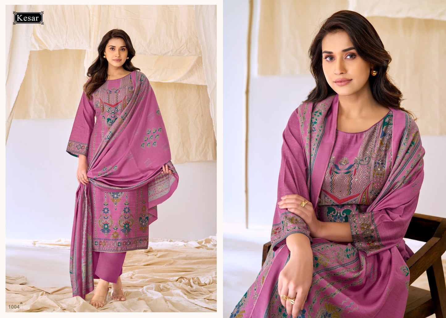 Fiza Vol 1 Kesar Gadwal Silk Karachi Salwar Suits Wholesaler Ahmedabad