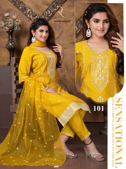 Fiza Vol 1 Ramdev Creation Heavy Roman Readymade Pant Style Suits Wholesale Price