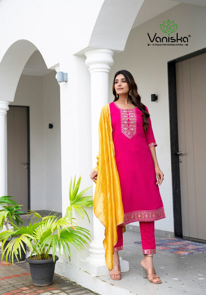 Fiza Vol 2 Colour Pix Roman Silk Readymade Pant Style Suits Exporter India