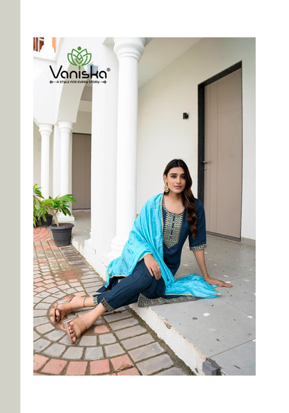 Fiza Vol 2 Colour Pix Roman Silk Readymade Pant Style Suits Exporter India