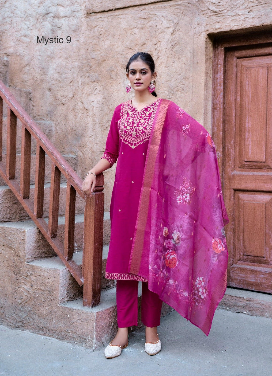 Fiza Vol 3 Mystic 9 Banglori Silk Readymade Pant Style Suits Wholesaler Ahmedabad