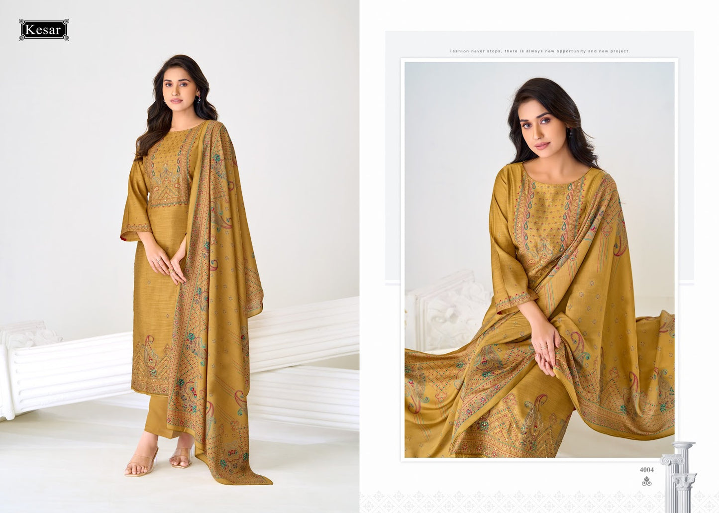 Fiza Vol 4 Kesar Gadwal Silk Karachi Salwar Suits Exporter India