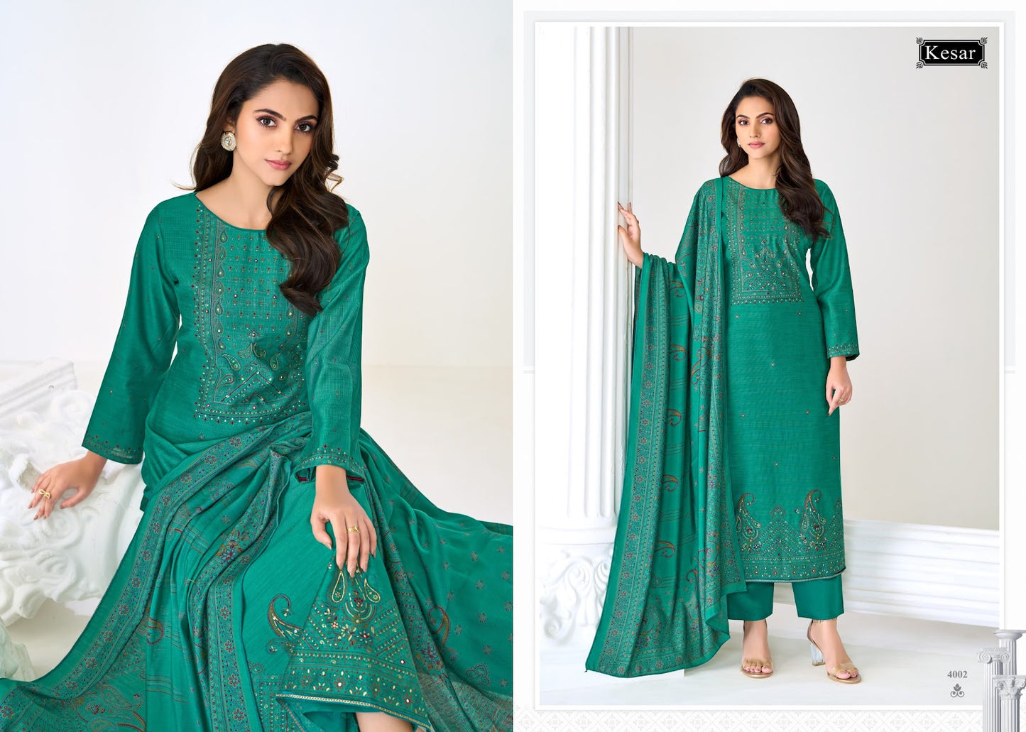Fiza Vol 4 Kesar Gadwal Silk Karachi Salwar Suits Exporter India
