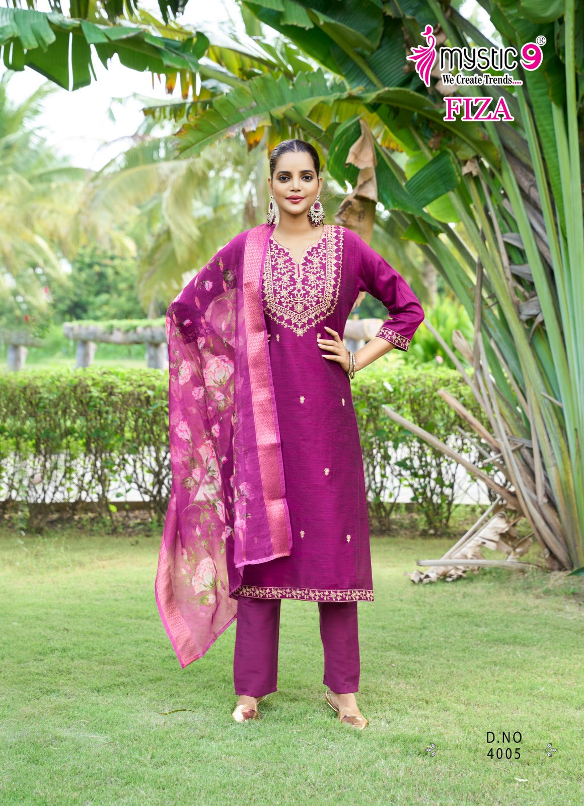 Fiza Vol 4 Mystic 9 Banglori Silk Readymade Pant Style Suits Wholesale Price
