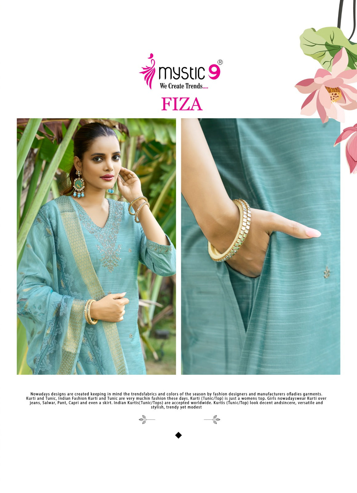 Fiza Vol 4 Mystic 9 Banglori Silk Readymade Pant Style Suits Wholesale Price