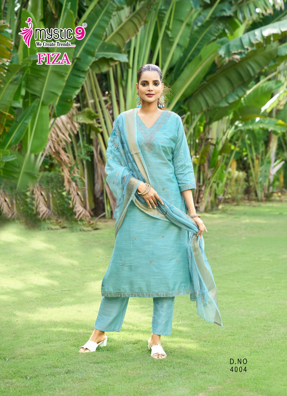 Fiza Vol 4 Mystic 9 Banglori Silk Readymade Pant Style Suits Wholesale Price