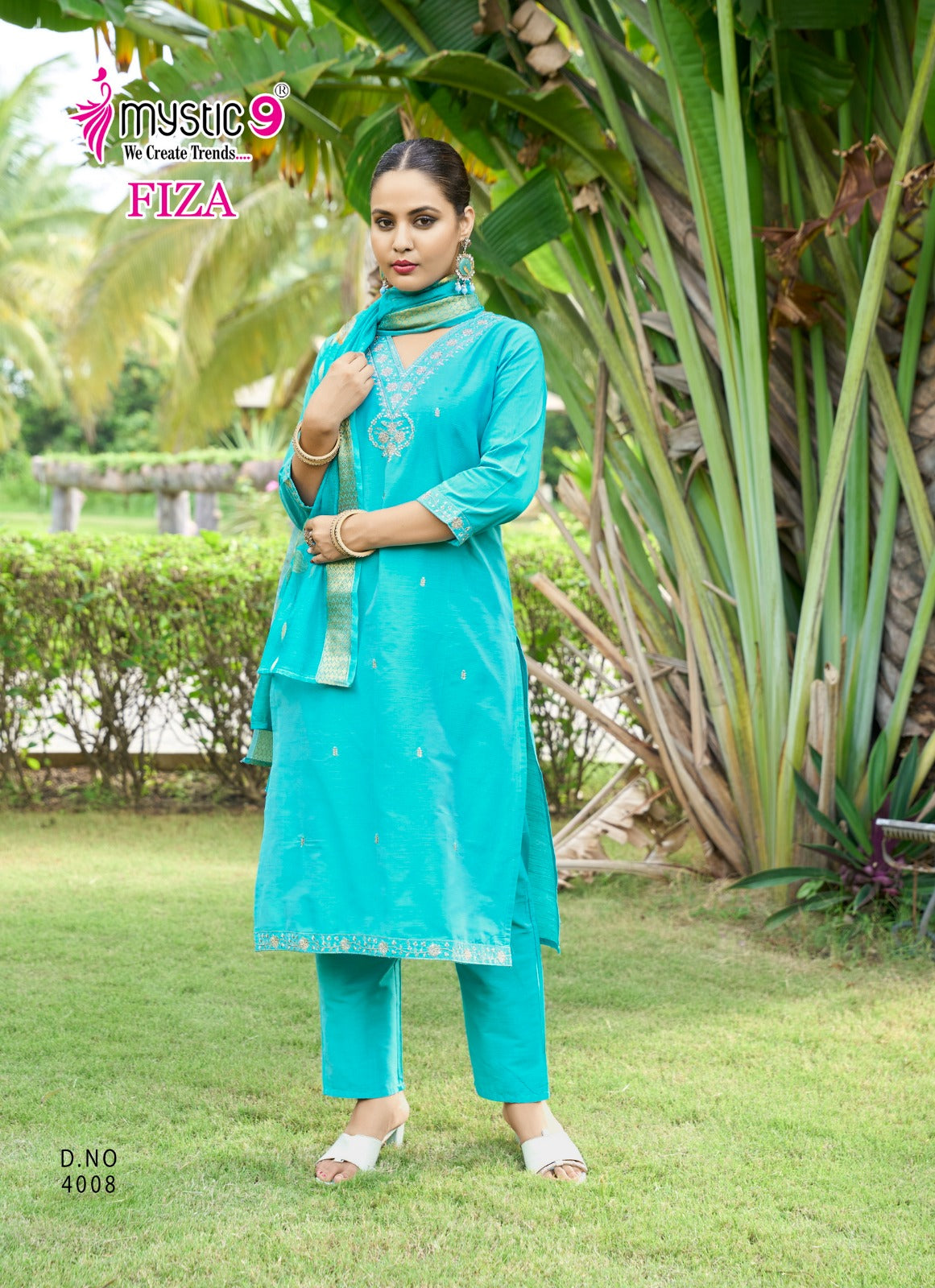 Fiza Vol 4 Mystic 9 Banglori Silk Readymade Pant Style Suits Wholesale Price
