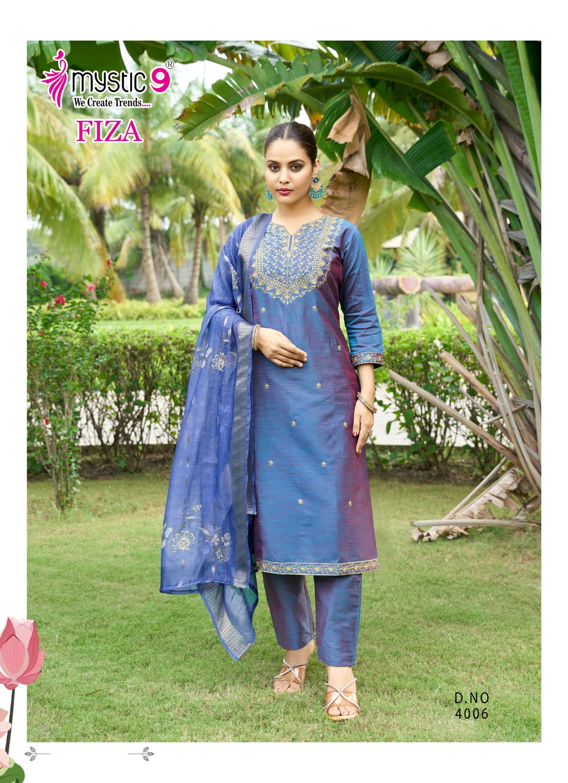 Fiza Vol 4 Mystic 9 Banglori Silk Readymade Pant Style Suits Wholesale Price