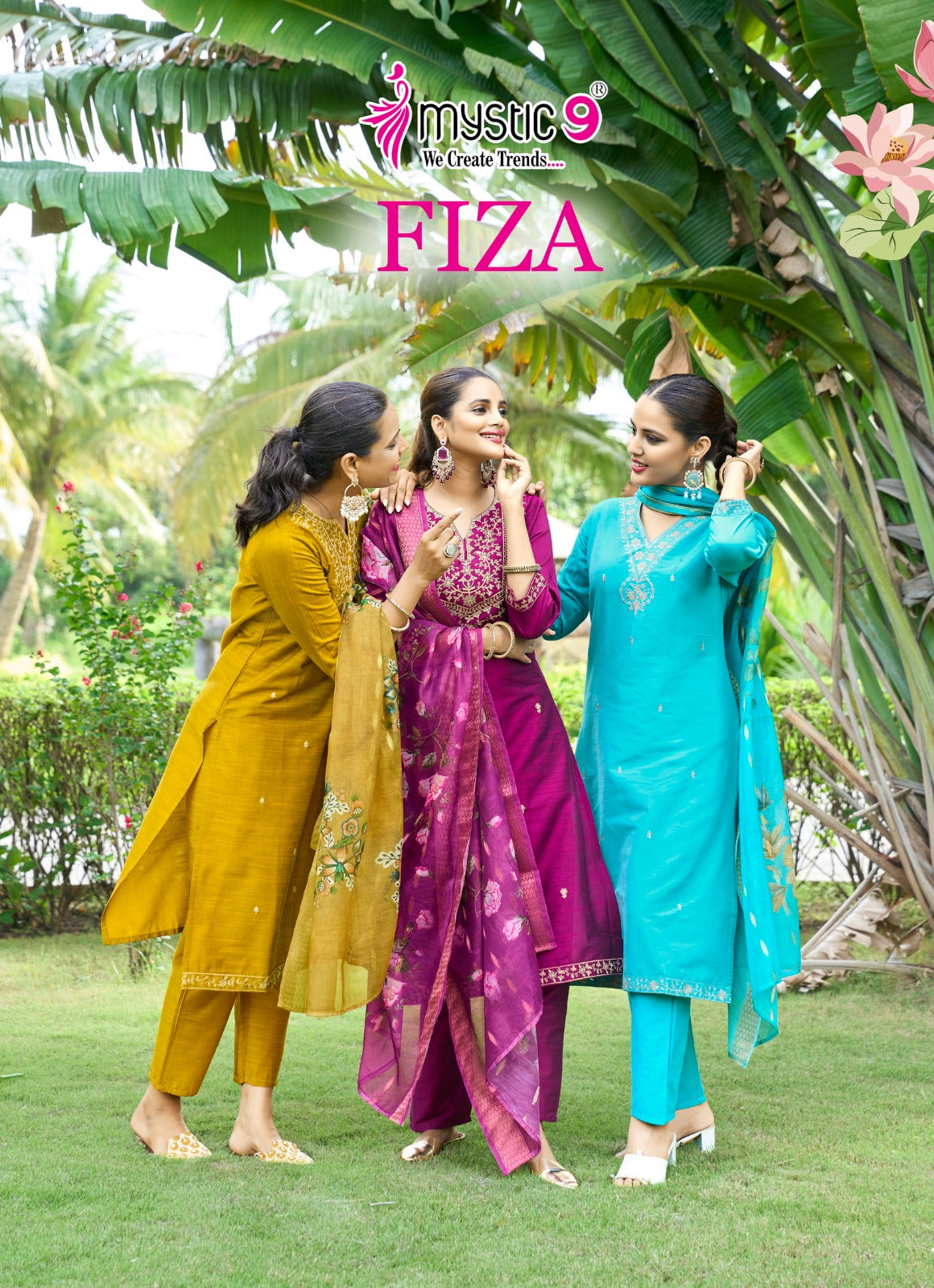 Fiza Vol 4 Mystic 9 Banglori Silk Readymade Pant Style Suits Wholesale Price