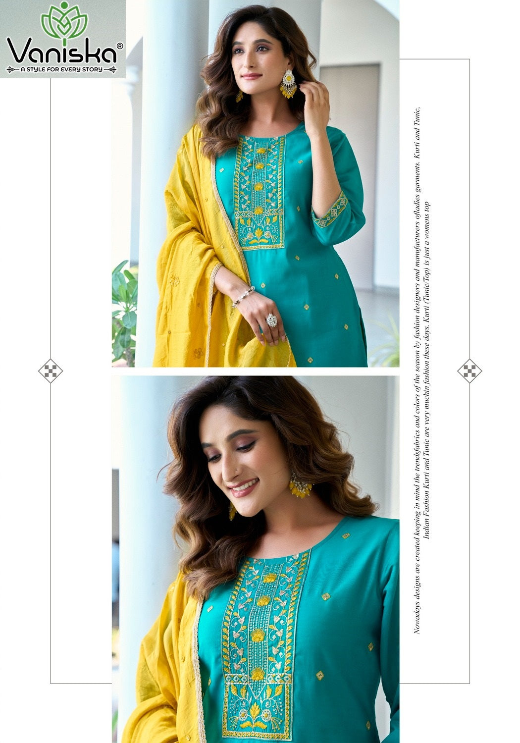 Fiza Vol 5 Vaniska Roman Silk Readymade Pant Style Suits Wholesaler Ahmedabad