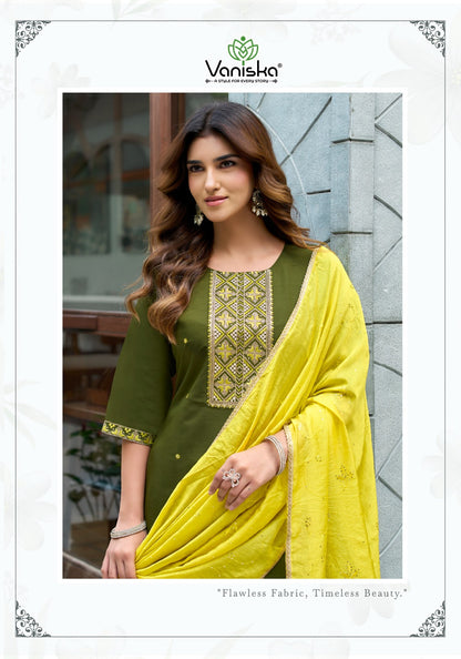 Fiza Vol 6 Vaniska Roman Silk Readymade Pant Style Suits Manufacturer Ahmedabad