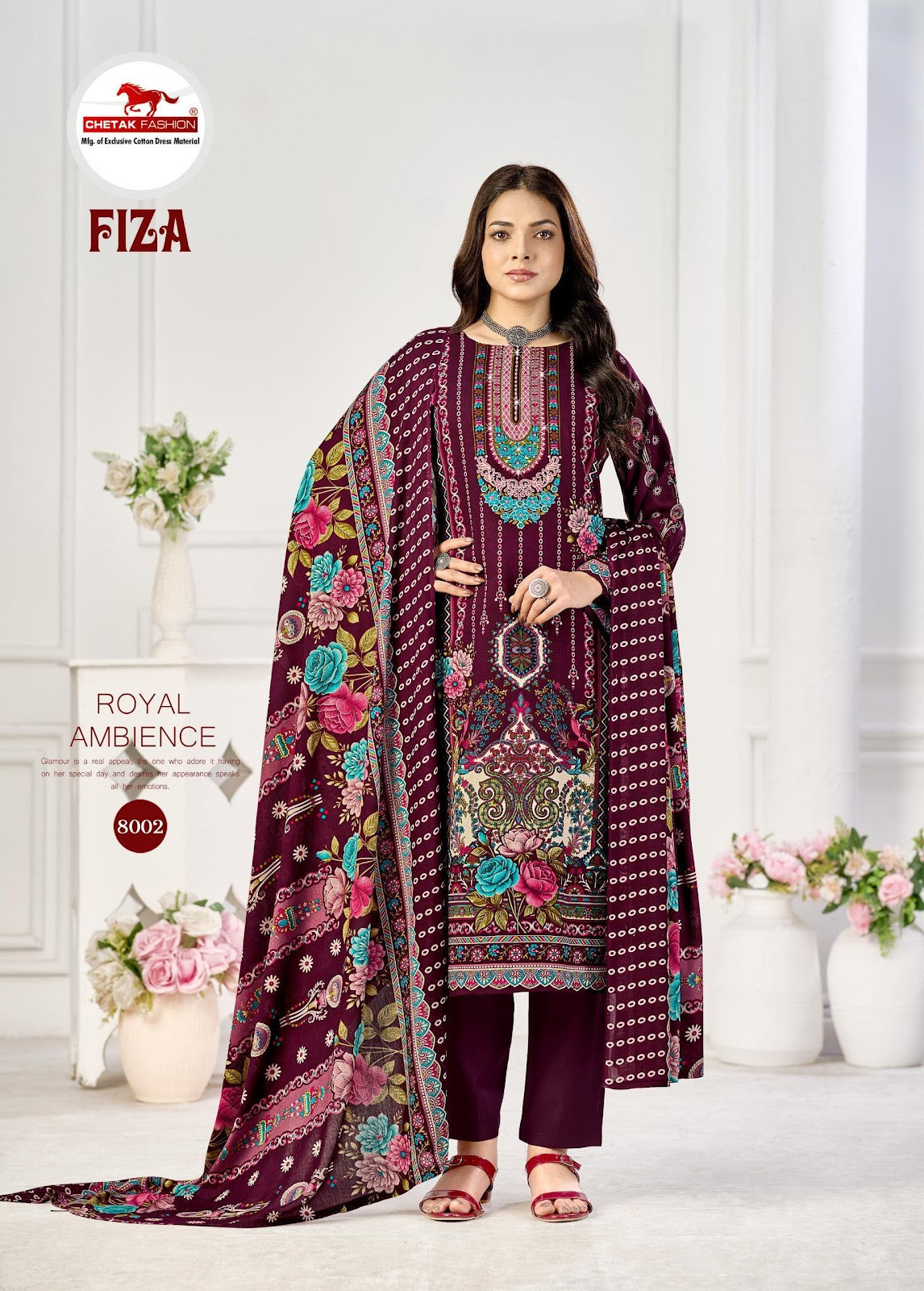 Fiza Vol 8 Chetak Fashion Rayon Karachi Salwar Suits Wholesaler Ahmedabad