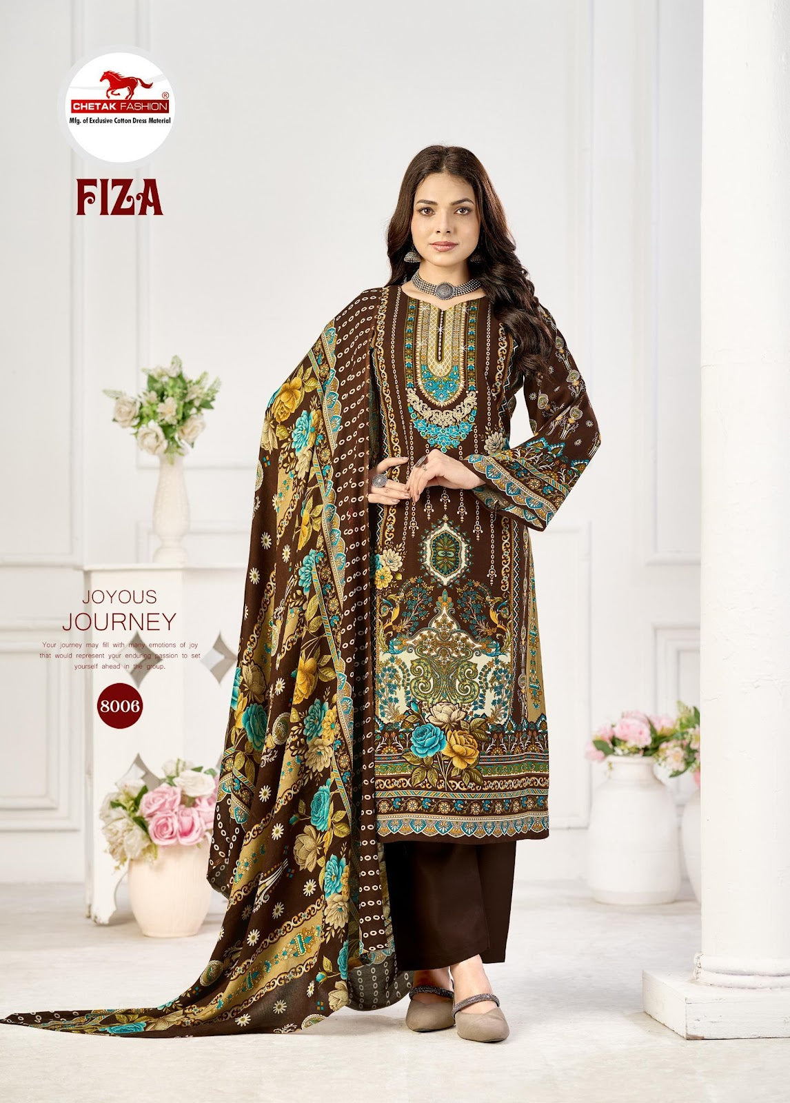 Fiza Vol 8 Chetak Fashion Rayon Karachi Salwar Suits Wholesaler Ahmedabad