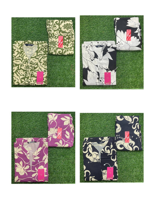 Fiza With Pocket 0612 Kanha Reyon Co Ord Set Exporter India