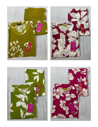 Fiza With Pocket 1509 Kanha Reyon Co Ord Set Wholesale Price