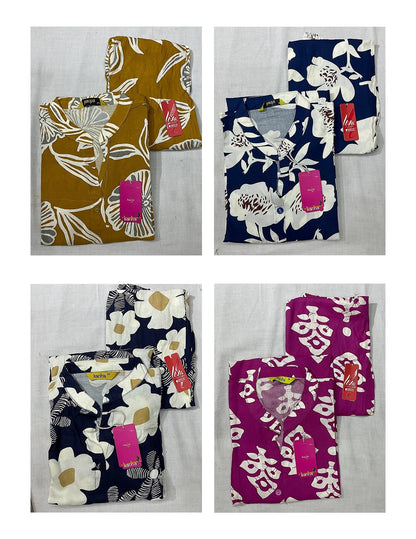 Fiza With Pocket 1509 Kanha Reyon Co Ord Set Wholesale Price