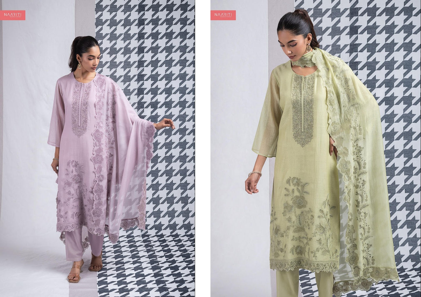 Fizrit Naariti Mul Chanderi Pant Style Suits Supplier Gujarat