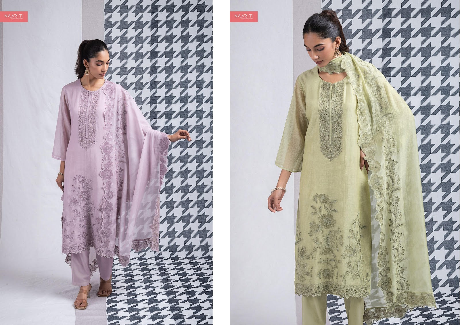Fizrit Naariti Mul Chanderi Pant Style Suits Supplier Gujarat