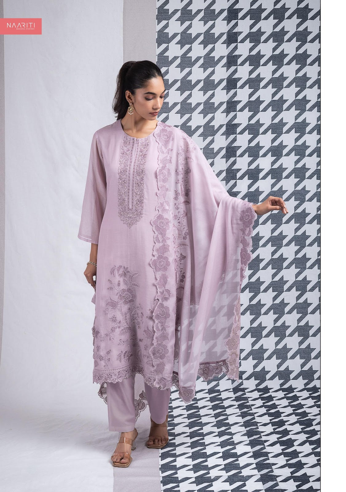 Fizrit Naariti Mul Chanderi Pant Style Suits Supplier Gujarat