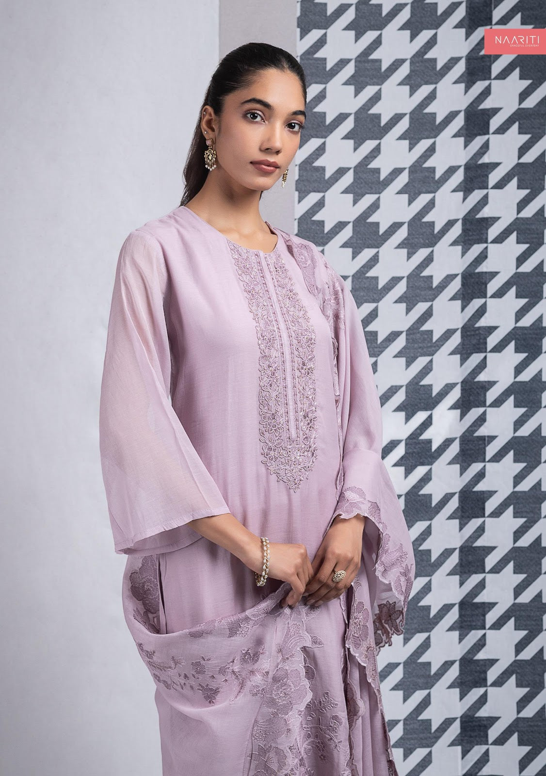 Fizrit Naariti Mul Chanderi Pant Style Suits Supplier Gujarat