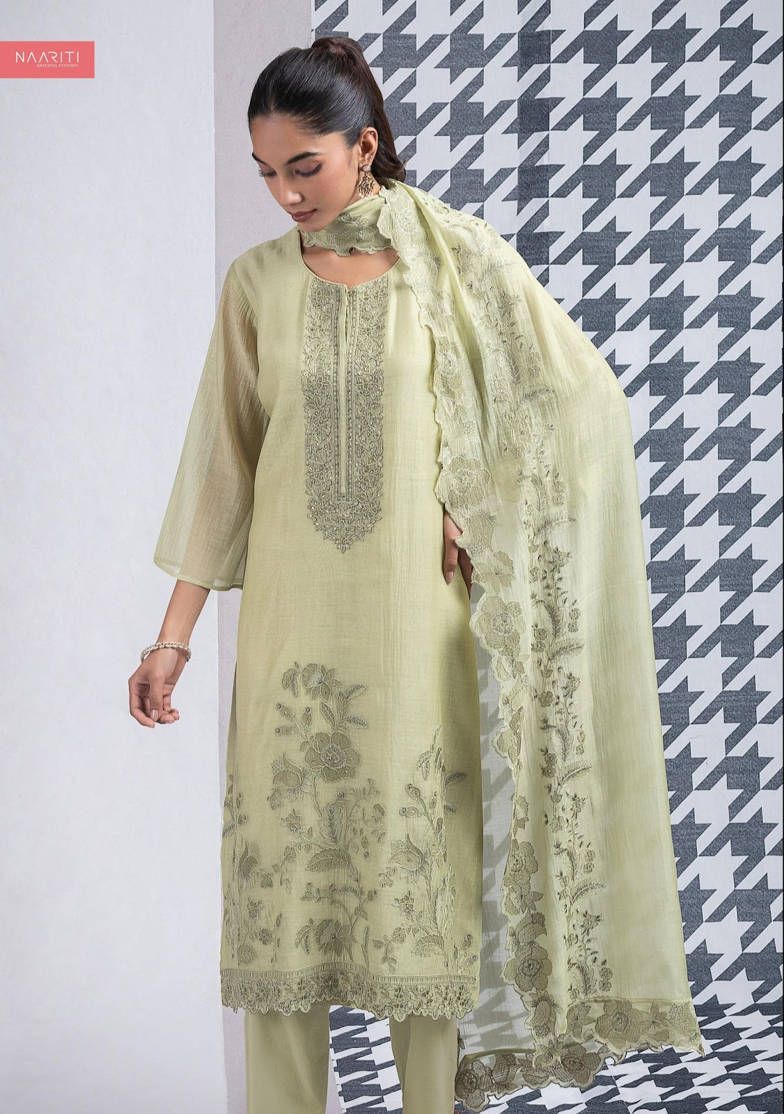 Fizrit Naariti Mul Chanderi Pant Style Suits Supplier Gujarat