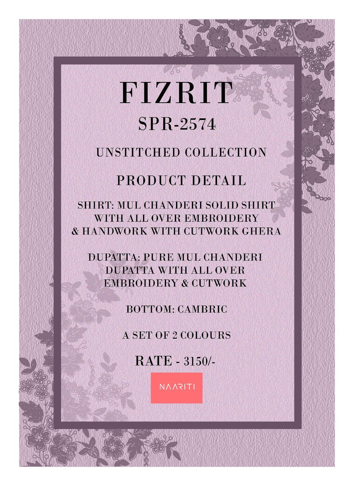 Fizrit Naariti Mul Chanderi Pant Style Suits Supplier Gujarat