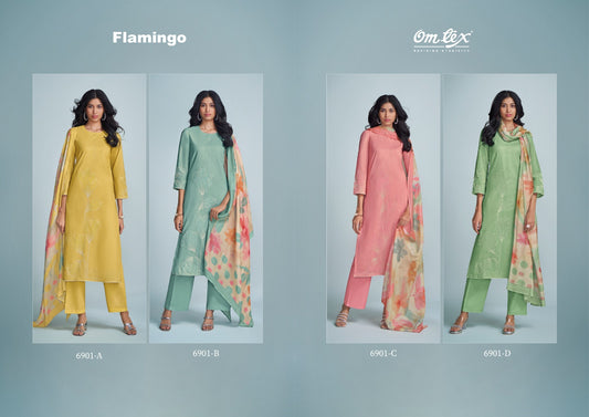 Flamingo Omtex Lawn Cotton Pant Style Suits Manufacturer Ahmedabad