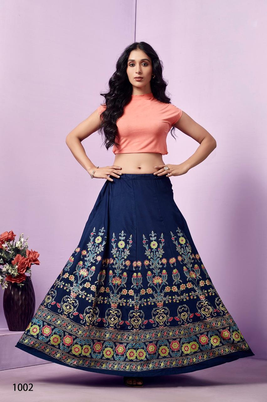 Flaired Bluehills Heavy Rayon Branded Skirt