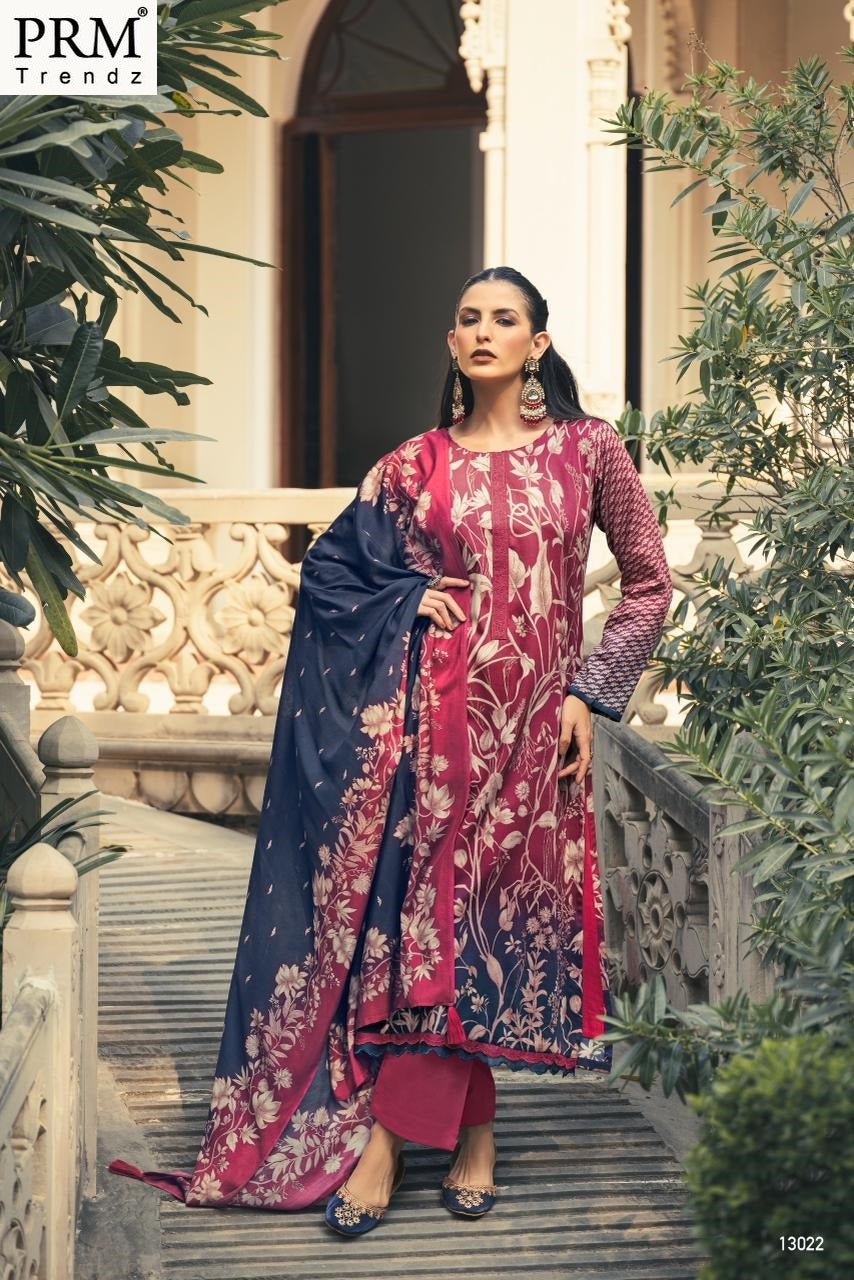 Flavia Prm Trendz Jam Silk Pant Style Suits Supplier India