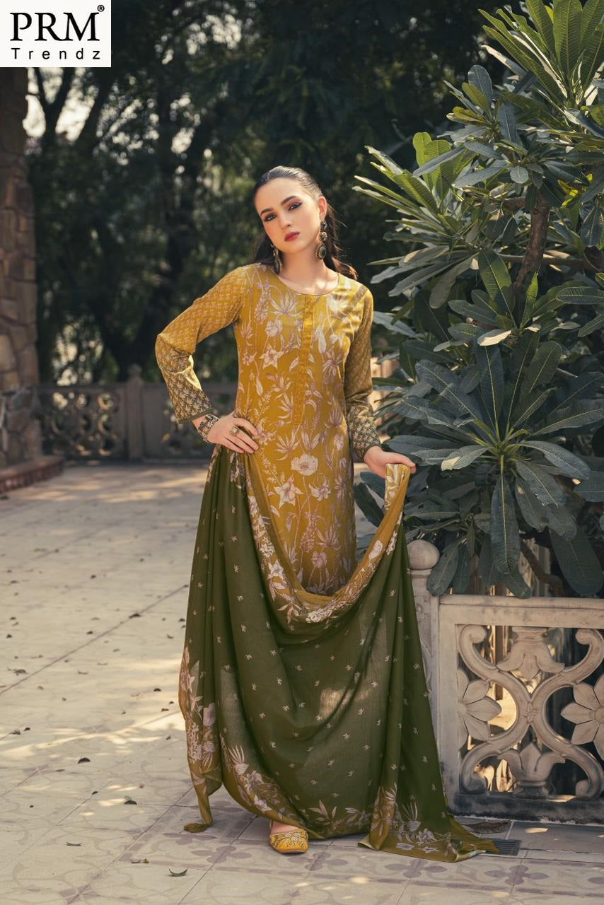 Flavia Prm Trendz Jam Silk Pant Style Suits Supplier India