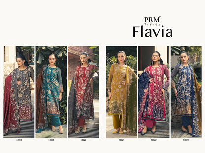 Flavia Prm Trendz Jam Silk Pant Style Suits Supplier India