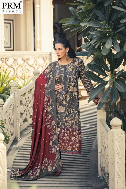 Flavia Prm Trendz Jam Silk Pant Style Suits Supplier India