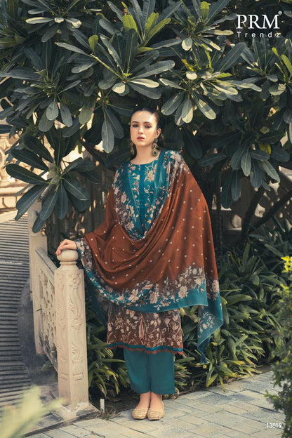 Flavia Prm Trendz Jam Silk Pant Style Suits Supplier India