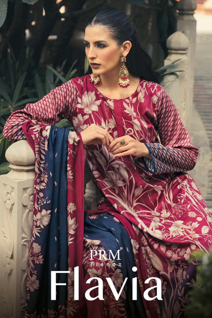 Flavia Prm Trendz Jam Silk Pant Style Suits Supplier India