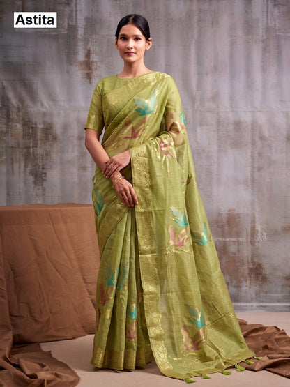 Flemingo Astita Linen Cotton Sarees Manufacturer Ahmedabad